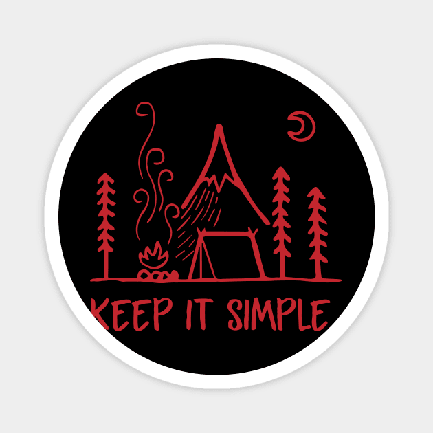 keep it simple Magnet by Flickering_egg